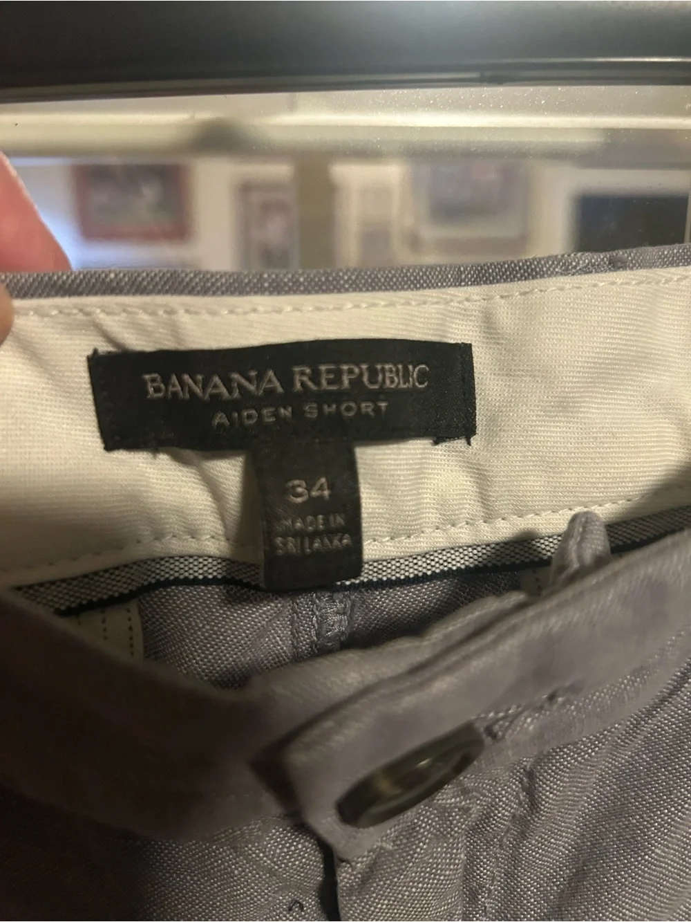 Banana Republic Men's Flat-Front Shorts in Gray
